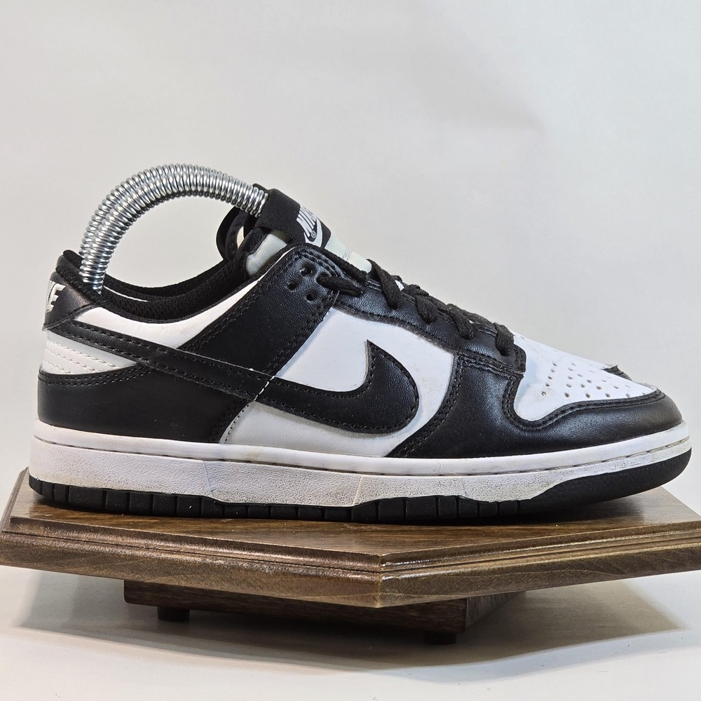 Nike Dunk Low Shoes Womens Size 5.5 White Black‎ Panda DD1391-100 Retro Sneakers